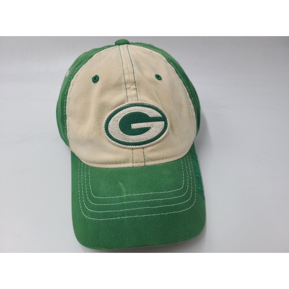 Green Bay Packers St Patricks Day Shamrock Reebok Distressed Fitted L-XL Hat Cap